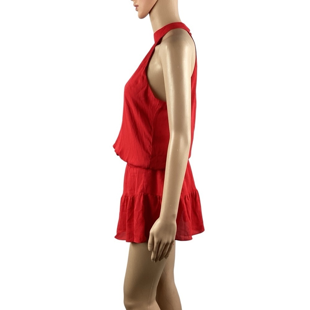 Krisa Smocked Waist Halter Mini Dress Size S Affair - Picture 4 of 7
